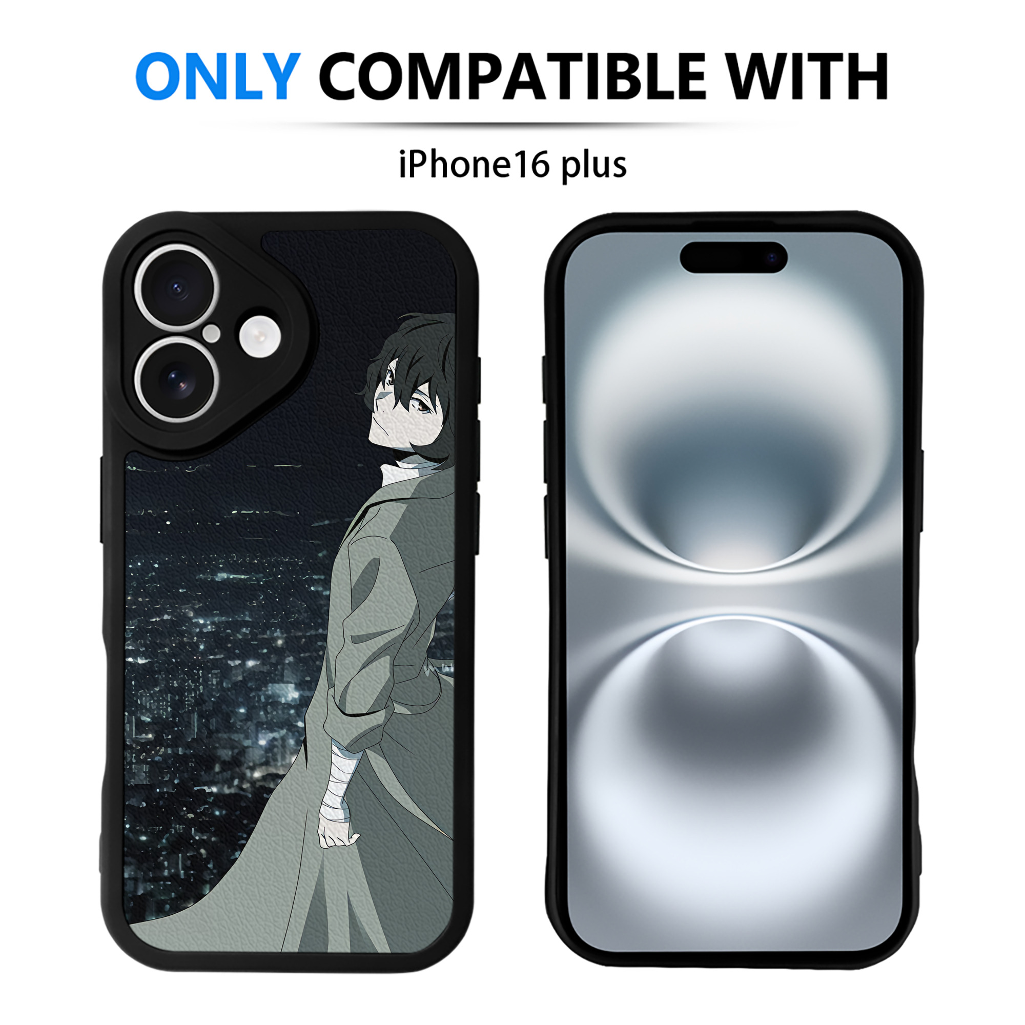 （画像用） 文豪ストレイドッグス Bungo Stray Dogs 【iPhone 16シリーズ対応】シリコンスマホケース（レザー調） 材質：シリコン